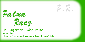 palma racz business card